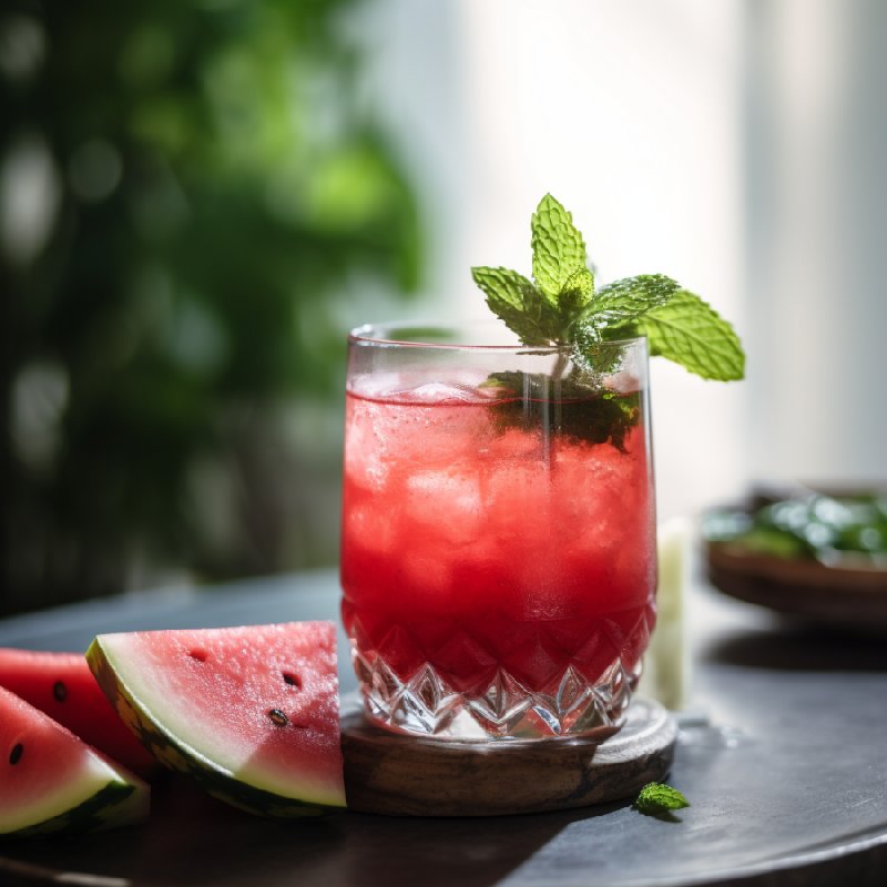Domowy napój arbuzowomiętowy