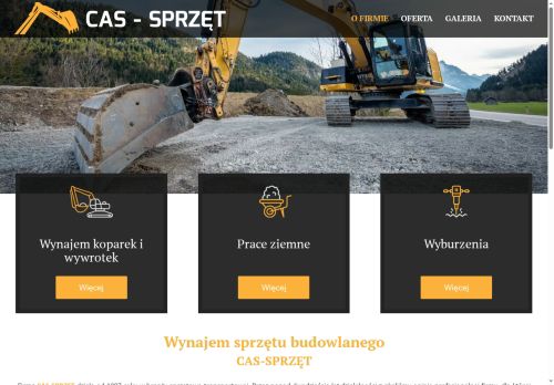 Cas Sprzęt Wynajem koparek i wywrotek, prace ziemne Cas Sprzęt Wynajem koparek i wywrotek, prace ziemne