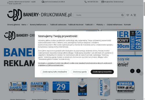 Banery reklamowe i oznaczenia widoczna reklama d