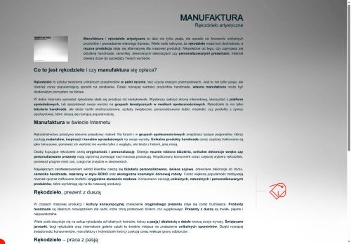 Manufaktura, jakie materiały są używane